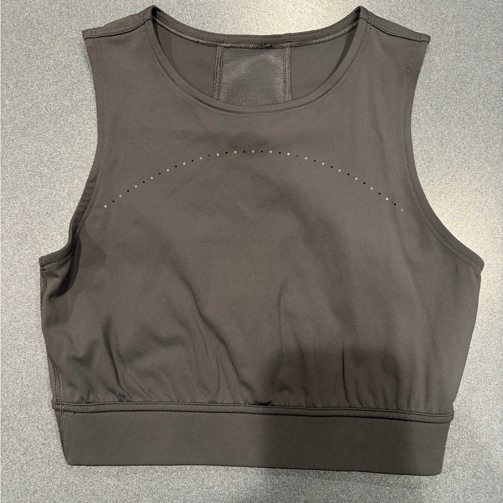 Lululemon grey mesh tank top size 6